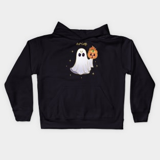 Aries Pumpkin Ghost with Aries Kids Hoodie